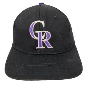 Colorado Rockies Hat - Vintage 90s Snapback Baseball Cap Black Embroidered Logo